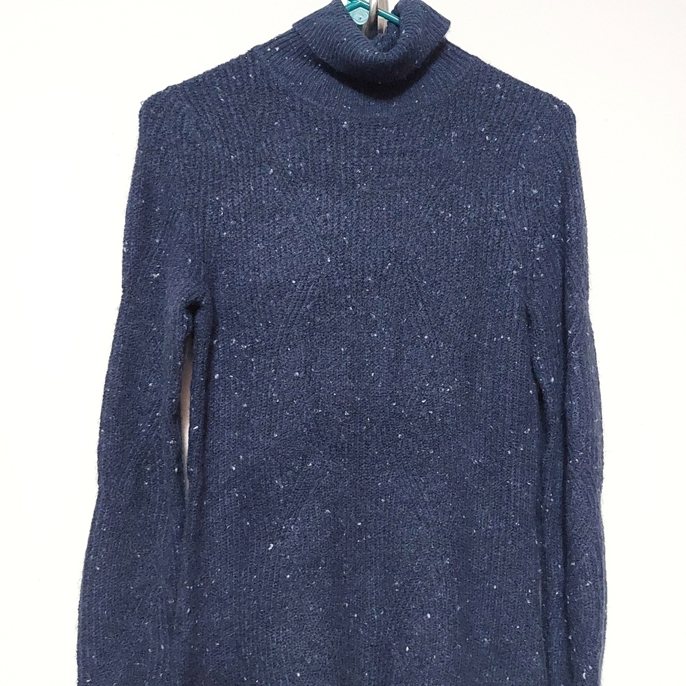 RW&CO Navy Blue Knit Turtleneck Dress - Picture 8 of 12